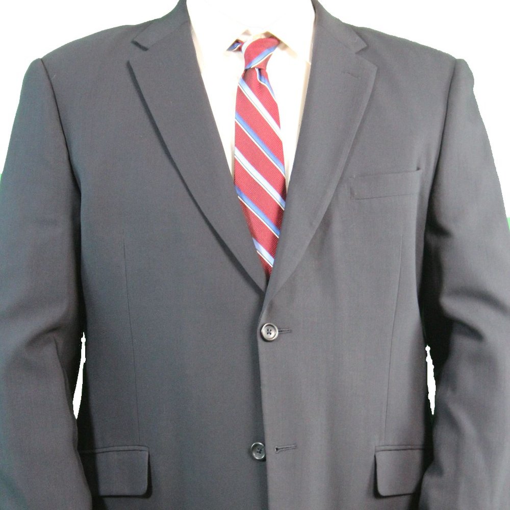 Joseph & Feiss (Gold) - Black Jacket- Wool -  44 Regular